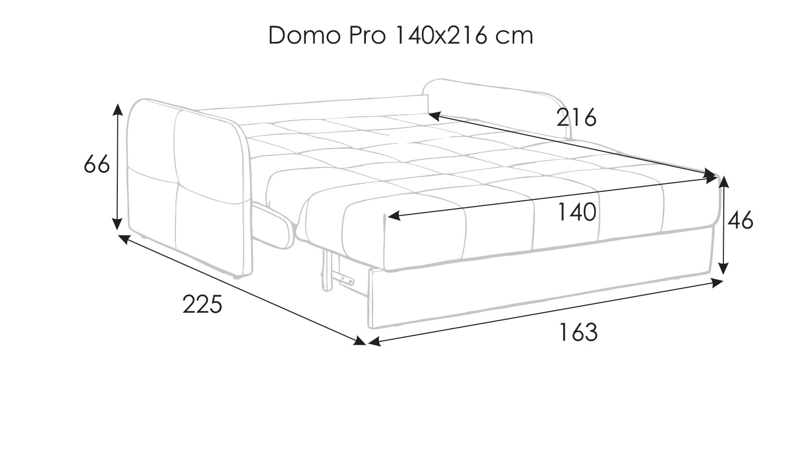 Диван-кровать Domo Pro с коробом для белья с мягкими подлокотниками (10 см) Askona фото - 16 - большое изображение