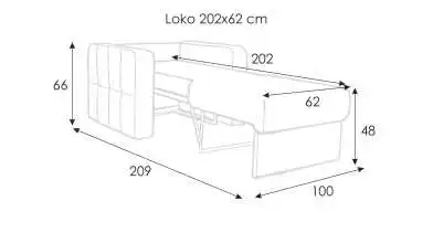 Кресло-кровать LOKO с широкими подлокотниками картинка - 9 - превью