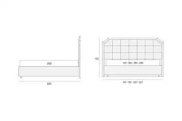 Мягкая кровать Gracia с высоким изголовьем фото - 3 - превью