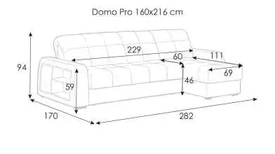 Диван Domo Pro угловой с коробом для белья с полками Askona фото - 13 - превью