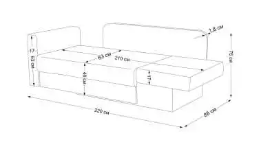 Диван-кровать Jordan mini с коробом для белья Askona фото - 10 - превью