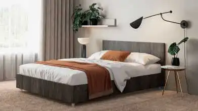 Кровать кровать Story Ice, цвет Венге Мали + матрас Comfort Plus из лдсп Askona фото - 1 - превью