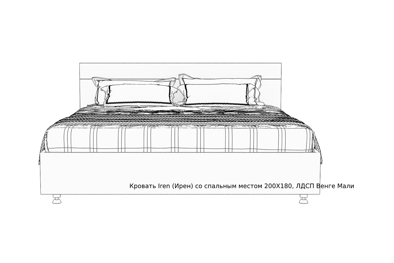 Кровать Iren Ice, цвет Белый премиум из лдсп - 5 - большое изображение